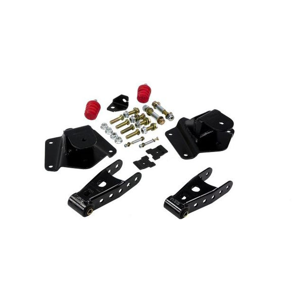 BELLTECH 6636 SHACKLE & HANGER KIT 4 in. Drop Leaf Spring Shackle & Hanger Kit (Front Hanger/Rear Shackle) 1995-1999 Chevrolet Tahoe Yukon (4dr. Only) 4 in. Rear Drop