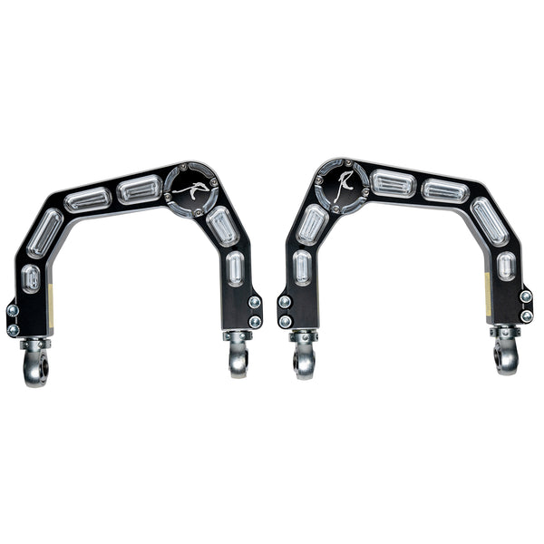 RSO Front Upper Control Arms Forged Billet Aluminum Black Anodized 1-4in Lift