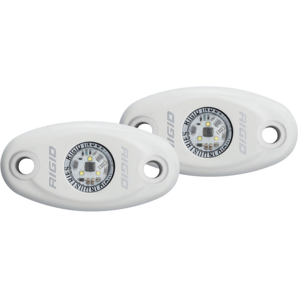 RIGID A-Series LED Light Low Power Cool White White Housing Pair