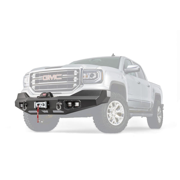 Direct-Fit Mounting Grill Guard With Winch Mount Textured Black Steel