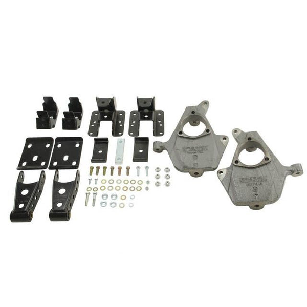 BELLTECH 986 LOWERING KITS Front And Rear Complete Kit W/O Shocks 2014-2015 Chevrolet Silverado/Sierra (All Cabs) 2wd 2 in. F/4 in. R Drop W/O Shocks