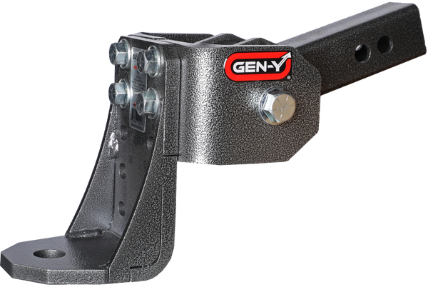 Gen-Y Glyder Torsion-Flex 2in Shank 6in Drop 7K Hitch w/Ball Platform/1in Diameter Mounting Hole