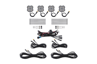 Diode Dynamics Rock Light - Amber/White - M8 4-Pack