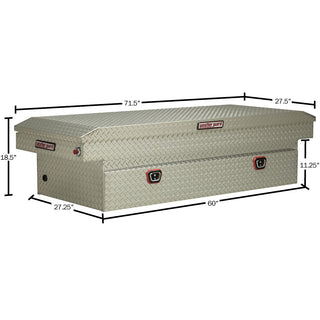 WEATHER GUARD MODEL 117-0-03 SADDLE BOX, ALUMINUM, FULL EXTRA WIDE, 14.4 CU FT