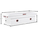 WEATHER GUARD MODEL 120-3-03 SADDLE BOX, STEEL, FULL LOW PROFILE, WHITE, 10.6 CU FT