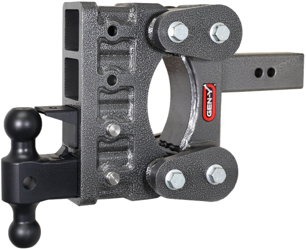 Gen-Y The Boss Torsion-Flex 2.5in Shank 6in Drop 21K Hitch w/GH-061 Dual-Ball/GH-062 Pintle Lock