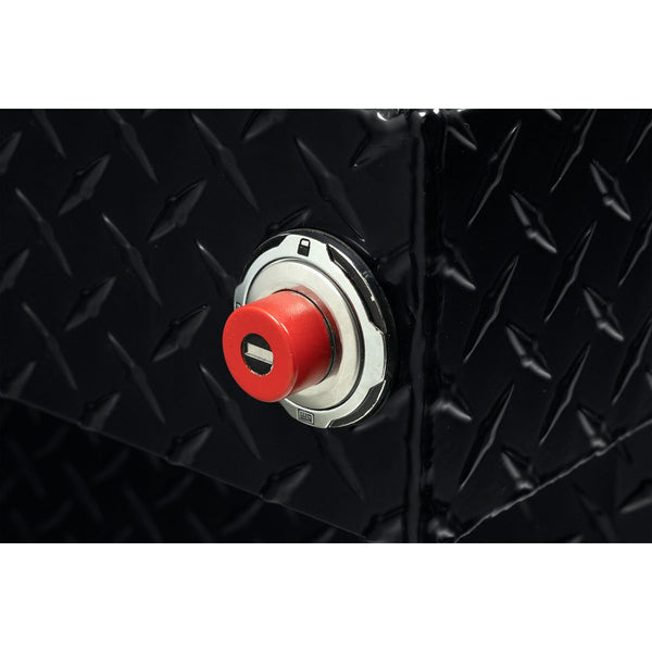 WEATHER GUARD MODEL 127-5-03 SADDLE BOX, ALUMINUM, FULL STANDARD, GLOSS BLACK, 10.5 CU FT