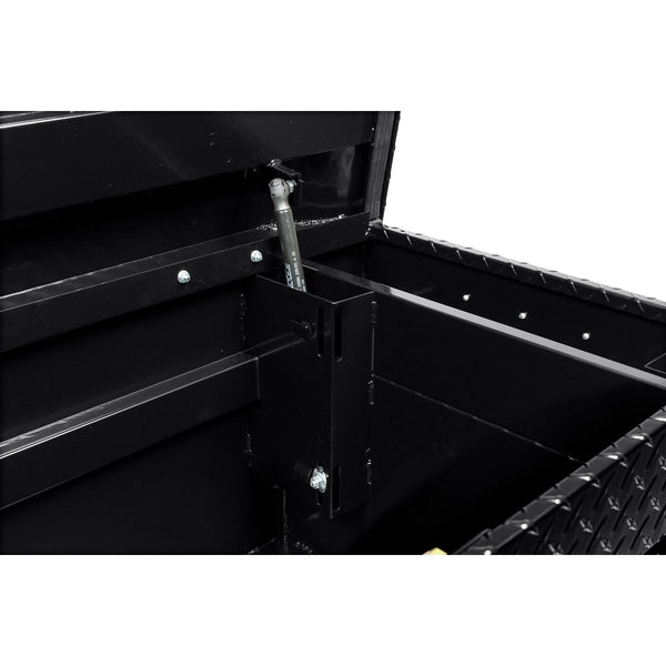 WEATHER GUARD MODEL 127-5-03 SADDLE BOX, ALUMINUM, FULL STANDARD, GLOSS BLACK, 10.5 CU FT