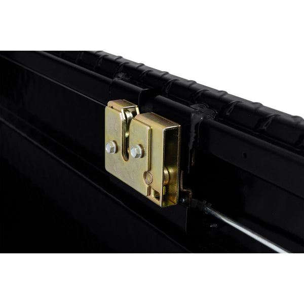 WEATHER GUARD MODEL 127-5-03 SADDLE BOX, ALUMINUM, FULL STANDARD, GLOSS BLACK, 10.5 CU FT