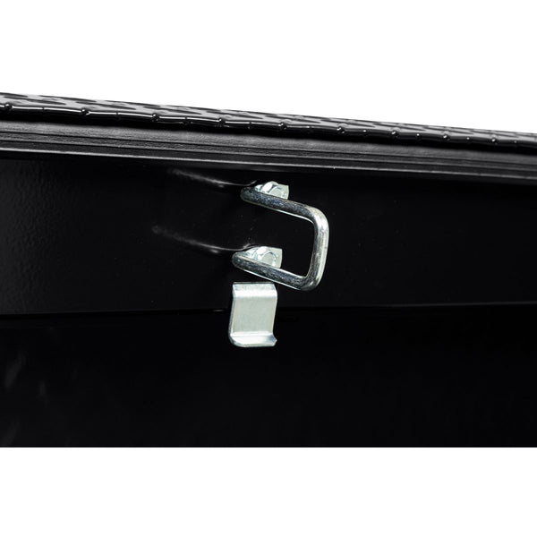 WEATHER GUARD MODEL 127-5-03 SADDLE BOX, ALUMINUM, FULL STANDARD, GLOSS BLACK, 10.5 CU FT