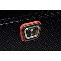 WEATHER GUARD MODEL 127-5-03 SADDLE BOX, ALUMINUM, FULL STANDARD, GLOSS BLACK, 10.5 CU FT