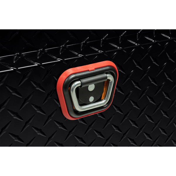 WEATHER GUARD MODEL 127-5-03 SADDLE BOX, ALUMINUM, FULL STANDARD, GLOSS BLACK, 10.5 CU FT