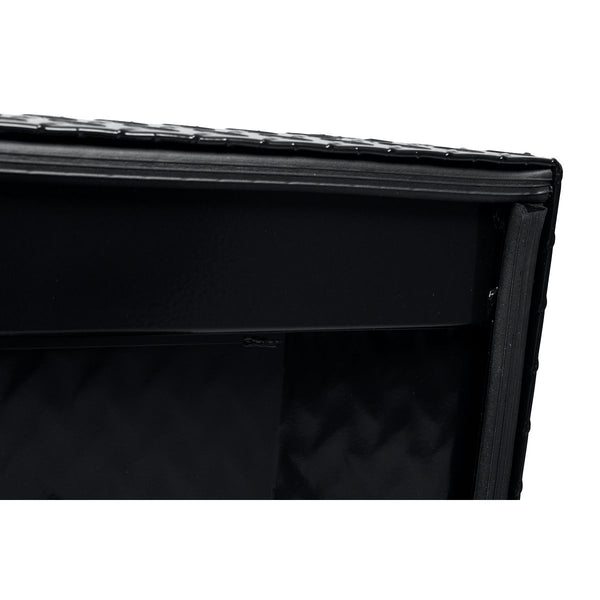 WEATHER GUARD MODEL 127-5-03 SADDLE BOX, ALUMINUM, FULL STANDARD, GLOSS BLACK, 10.5 CU FT