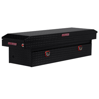 WEATHER GUARD MODEL 127-5-03 SADDLE BOX, ALUMINUM, FULL STANDARD, GLOSS BLACK, 10.5 CU FT