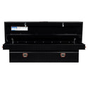 WEATHER GUARD MODEL 127-5-03 SADDLE BOX, ALUMINUM, FULL STANDARD, GLOSS BLACK, 10.5 CU FT