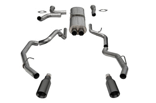 Corsa 25-26 RAM 1500 RHO Crew Cab 3.0L T Cat-Back Dual Rear Exit w/ 5in Single Gun Metal Pro Series