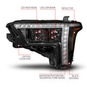 ANZO 22-24 Toyota Tundra (w/Factory LED Refl.) Z-Series Full LED Proj Headlights - Driver Side ONLY