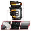 ANZO Z-Series 20-23 Chevy Silverado 2500/3500 Z-Series Full LED Proj Headlights Black - Driver Side