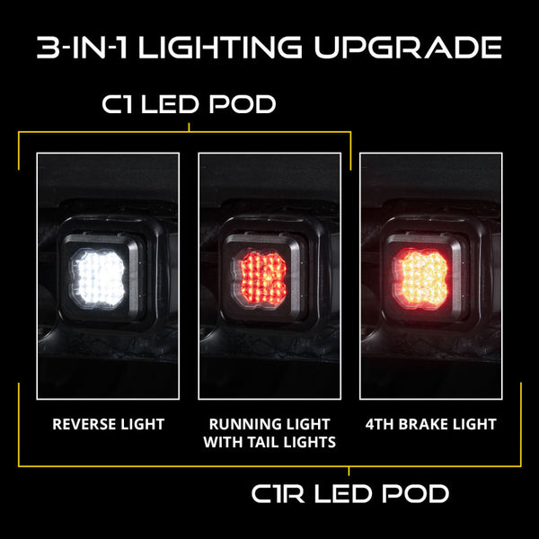 Diode Dynamics Hitch Mount LED Pod Reverse Kit for GMC Sierra 1500 2019-2023 C1R