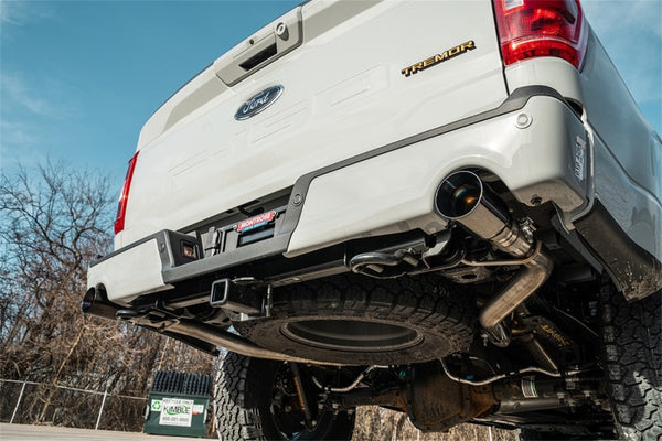 Corsa 2021-2025 Ford F-150 SuperCrew/5.5ft Bed 3.5L V6 Sport Cat-Back Dual Rear Exit-Black PVD