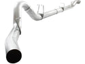 aFe ATLAS 5in DPF-Back Alum Steel Exhaust System w/Polished Tip 2017 Ford Diesel Trucks V8-6.7L (td)