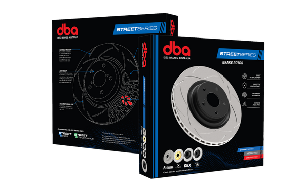 DBA 05-20 Toyota Tacoma (w/6 Lug Wheel & 4 Piston Clpr) Front Drilled & Slotted Street Series Rotor