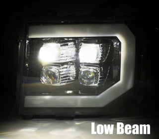 AlphaRex 07-13 GMC 1500HD NOVA LED Proj Headlight Plank Style Gloss Blk w/Activ Light/Seq Signal/DRL