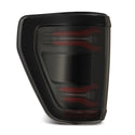 AlphaRex 24-25 Ford F-150 LUXX LED Taillights Blk-Red Activ Light/Seq Signal - Smoked Lens