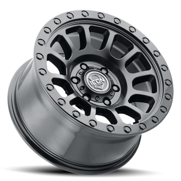 ICON Hulse 17 X 8.5 / 6 X 5.5 / 25mm Offset / 5.75in BS Double Black