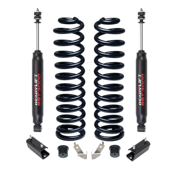 ReadyLIFT 2011-24 FORD F250 2.5'' Coil Spring Front Lift Kit w/ SST 3000 Front Shock Pair