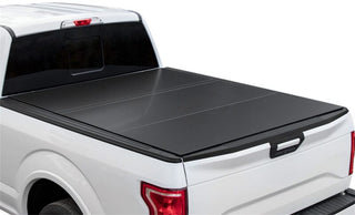 Access LOMAX 2022+ Rivian R1T 4ft 6in Bed (w/ OEM Tonneau Track) Tri-Fold Cover - Matte Black
