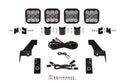 Diode Dynamics Jeep JL SS5 4-Pod CrossLink Grille Lightbar Kit Pro - White Combo