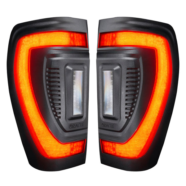 Oracle 19-23 GMC Sierra Black Series Flush Style LED Tail Lights - Factory Halogen