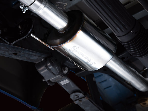 AWE 21+ Ford F150 Dual Side Exit Cat-Back Exhaust - 4.5in Diamond Black Tips *For Stock Y-Pipe Only