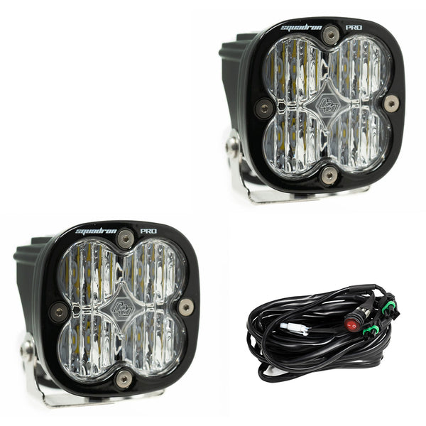 Baja Designs 497805 Squadron Pro Wide Cornering Black LED Auxiliary Light Pod Pair