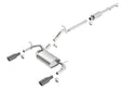 Borla 12-16 Jeep Wrangler 3.6L AT/MT 4DR 4WD S SQ RL AC SR 2.5in 2in TIP 3.5inx3.28in Black Chrome