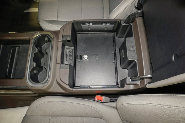 Tuffy Console Safe W/ Combo Lock For Chevrolet Silverado And Gmc Sierra W/ Flow Thru Console