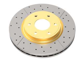 DBA 2017+ Ford F-150 3.5TT 4WD (w/Electronic Hand Brake) Rear Drilled & Slotted Street Series Rotor