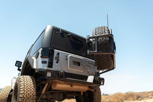 DV8 Offroad 07-18 Jeep Wrangler JK Body Mounted Tire Carrier