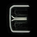 AlphaRex 23-26 Ford F-250 SD NOVA LED Proj Headlights Blk w/Activ Light/Seq Signal/Switchback