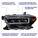 Form Lighting 2016-2023 Toyota Tacoma LED Projector Headlights with Selectable DRL (Pair)