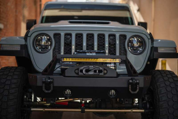 DV8 Offroad 20in Halo Elite Single Row Light Bar with Accent Light - White/Amber