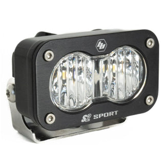 Baja Designs S2 Sport Flush Mount LED Pod, Clear Wide Cornering, Black Housing, Single, No Harness