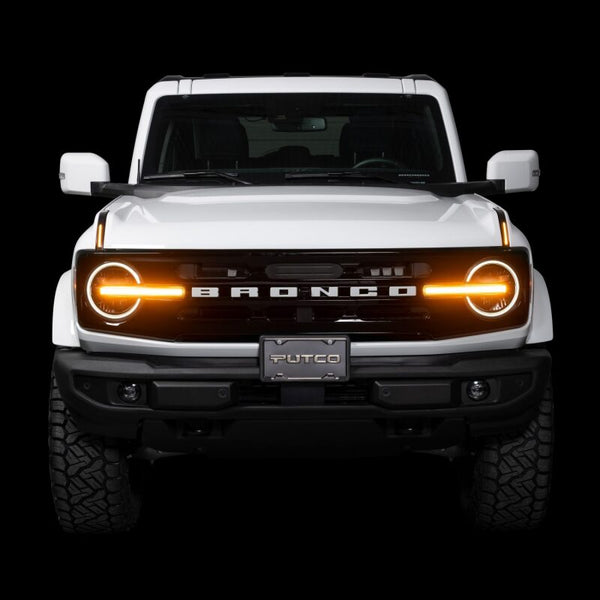 Putco 22-24 Ford Bronco Luminix DRL LED Light Hood Limb Riser (Factory Hood Side Hinge Replacements)