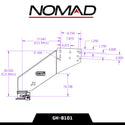 Gen-Y Nomad Static 5th Wheel to Gooseneck - 6.5K TW 30K Tow - Texture Black (1116/1621/1716 Frames)