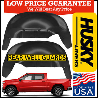 Husky Liner Rear Wheel Well Guards 2020-24 Chevy Silverado 1500