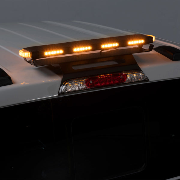 Putco 24In Universal 24In Tri Color Hornet Light (Amber/Blue/White) - LED Stealth Rooftop Strobe Bar