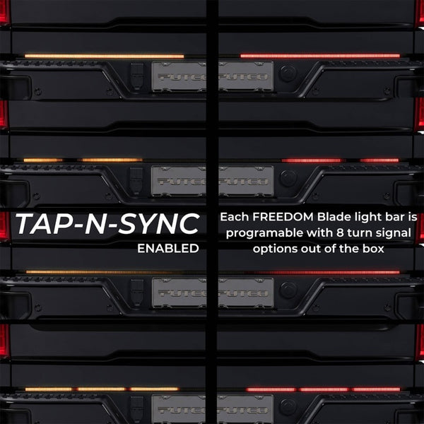 Putco 23-24 Ford SuperDuty F-250/F-350/F-450 60In Freedom Tailgate Bars w/ LED Taillamps Blade