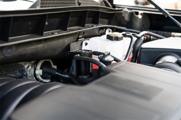 Corsa 2019-2025 Silverado/Sierra & 2021-2025 Tahoe/Suburban/Yukon/Denali Aluminum Oil Catch Can