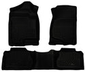 Husky Liners 07-12 Chevy Silverado/GMC Sierra Extended Cab WeatherBeater Combo Black Floor Liners